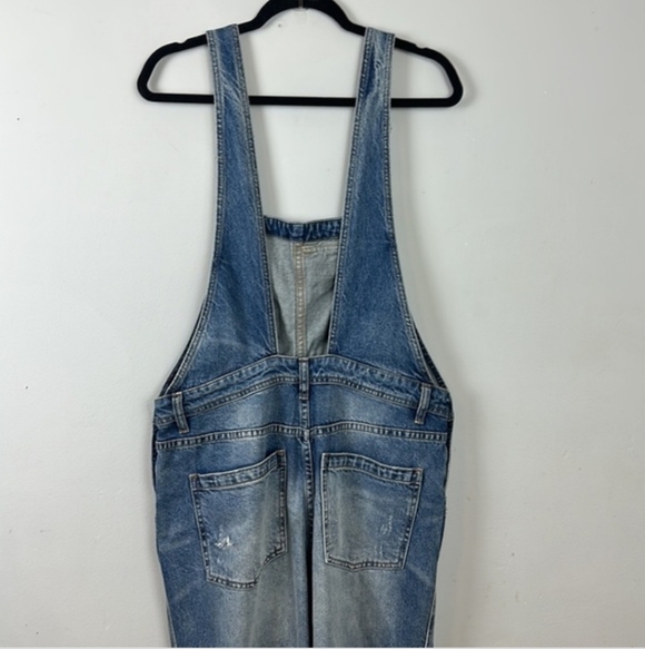 We The Free People Baggy Boyfriend Slouchy Overalls Denim Jumpsuit Overalls 27 - Picture 7 of 15